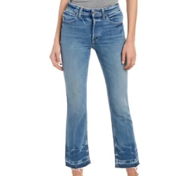 NWT Helmut Lang Tacked Crop Flare Jeans - Picture 1 of 7